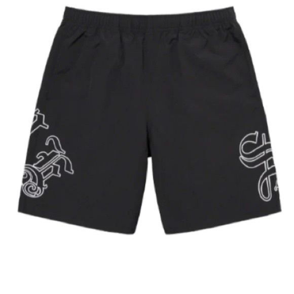 SUPREME Old English Nylon Short - Black - Picture 2 of 2